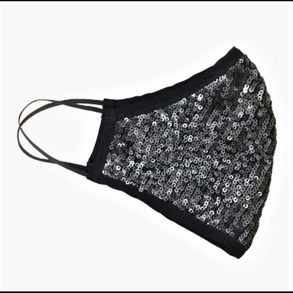 Accessories | New Year Face Mask Black Shimmer | Poshmark